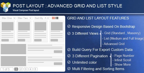 Advance Post Grid List With Custom Filtering For Visual Composer 3.8