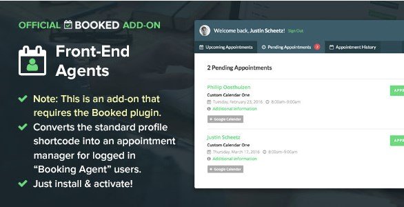 Booked Front-End Agents (Add-On) 1.1.13