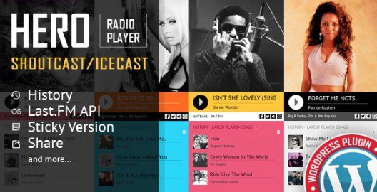 Hero – Shoutcast and Icecast Radio Player With History Plugin 1.6.9