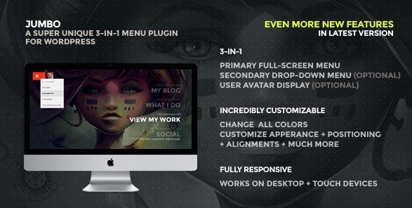 Jumbo – A 3-in-1 Full-Screen Menu For WordPress 3.3