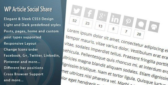 WordPress Article Social Share 1.3.4