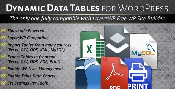 WordPress Dynamic Tables Input from XLS/MySQL/CSV 1.0.8